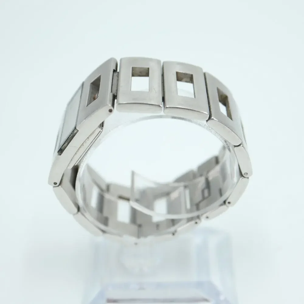 Vestal Seville Silver Tone Watch 27mm Rectangle Dial Stainless Steel New Battery